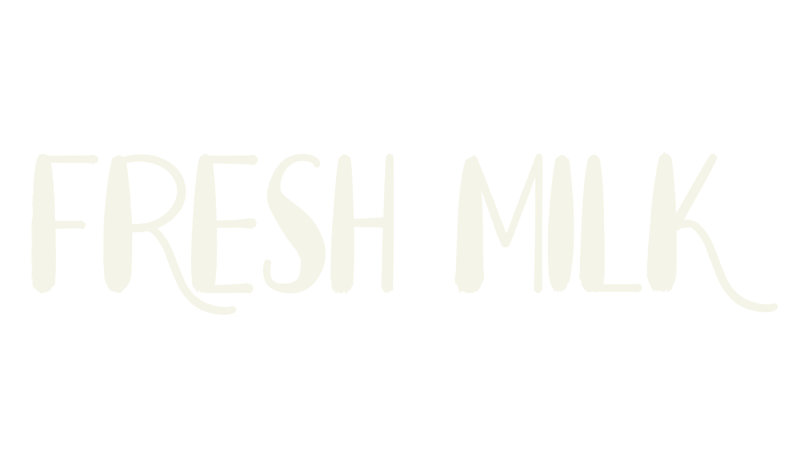 Fresh Milk, brush font preview