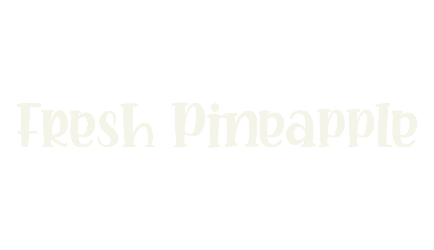 Fresh Pineapple, display font preview
