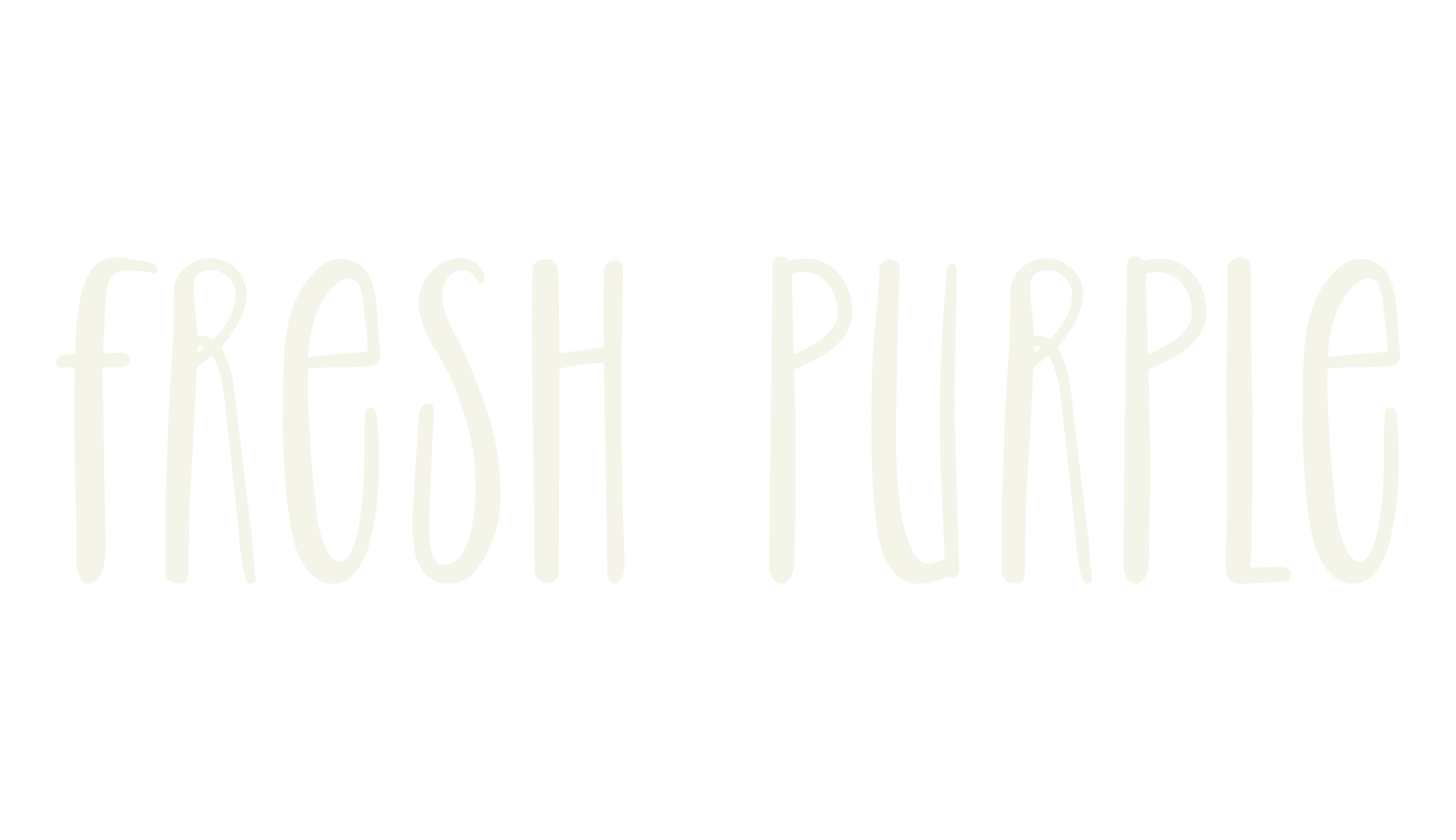 Fresh Purple, hand drawn font preview