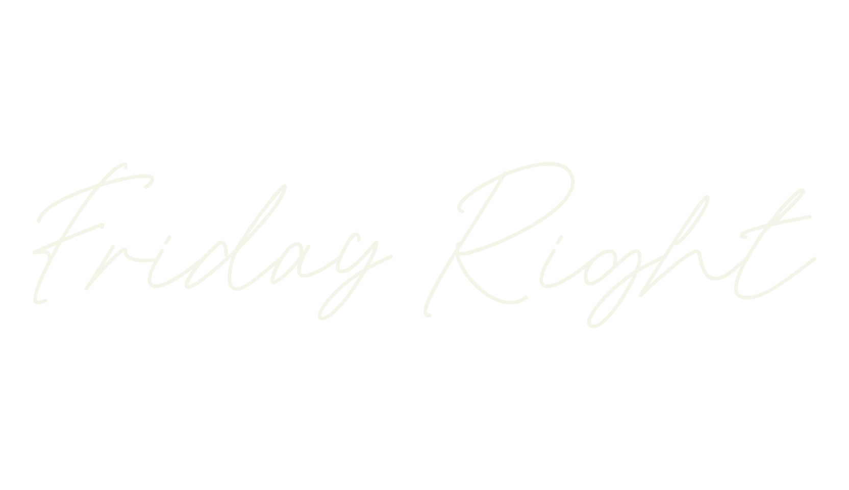 Friday Right, calligraphy font preview