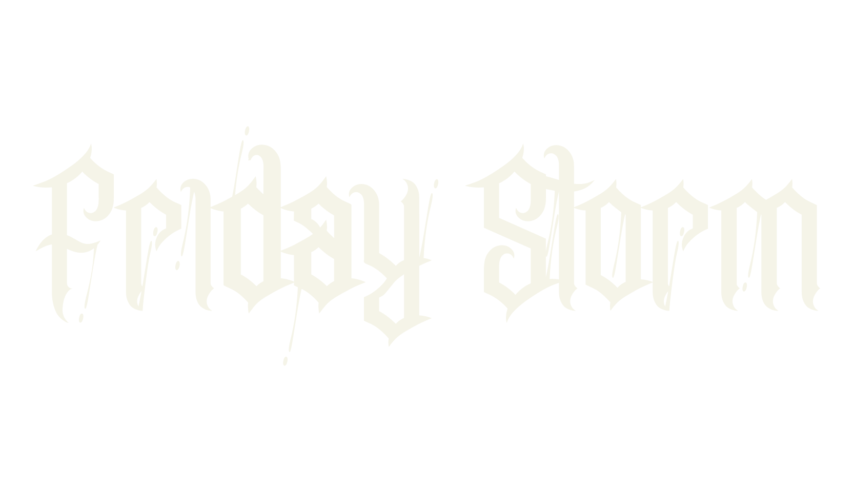 Friday Storm, gothic font preview