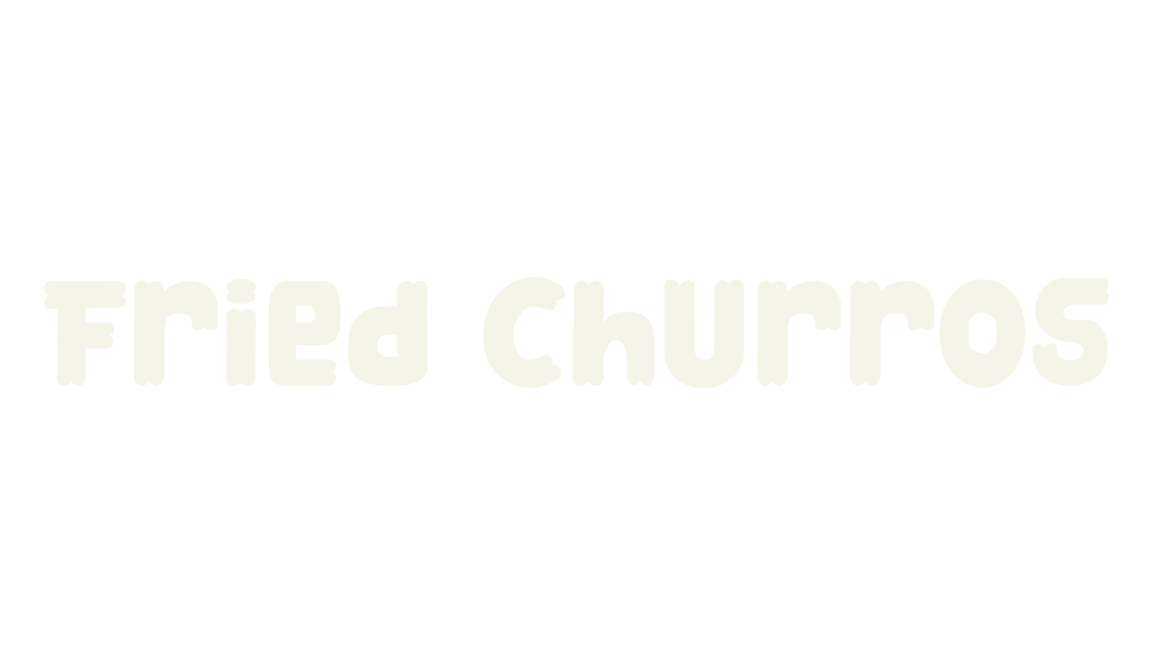 Fried Churros, cricut font preview