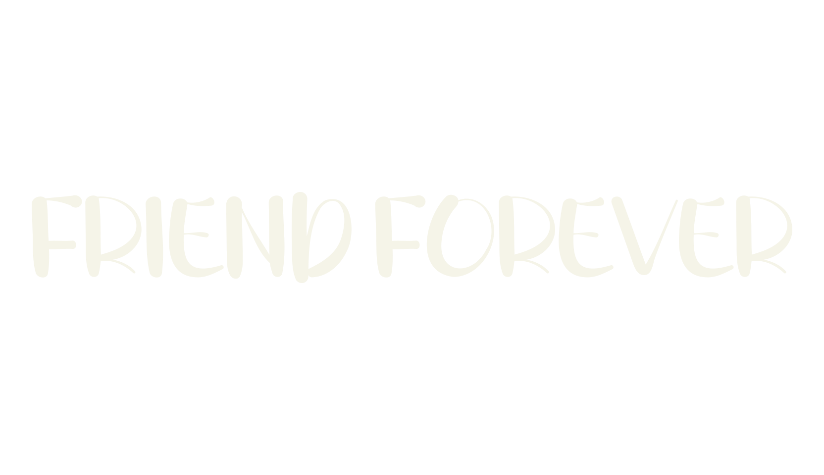 FRIEND FOREVER, cursive font preview