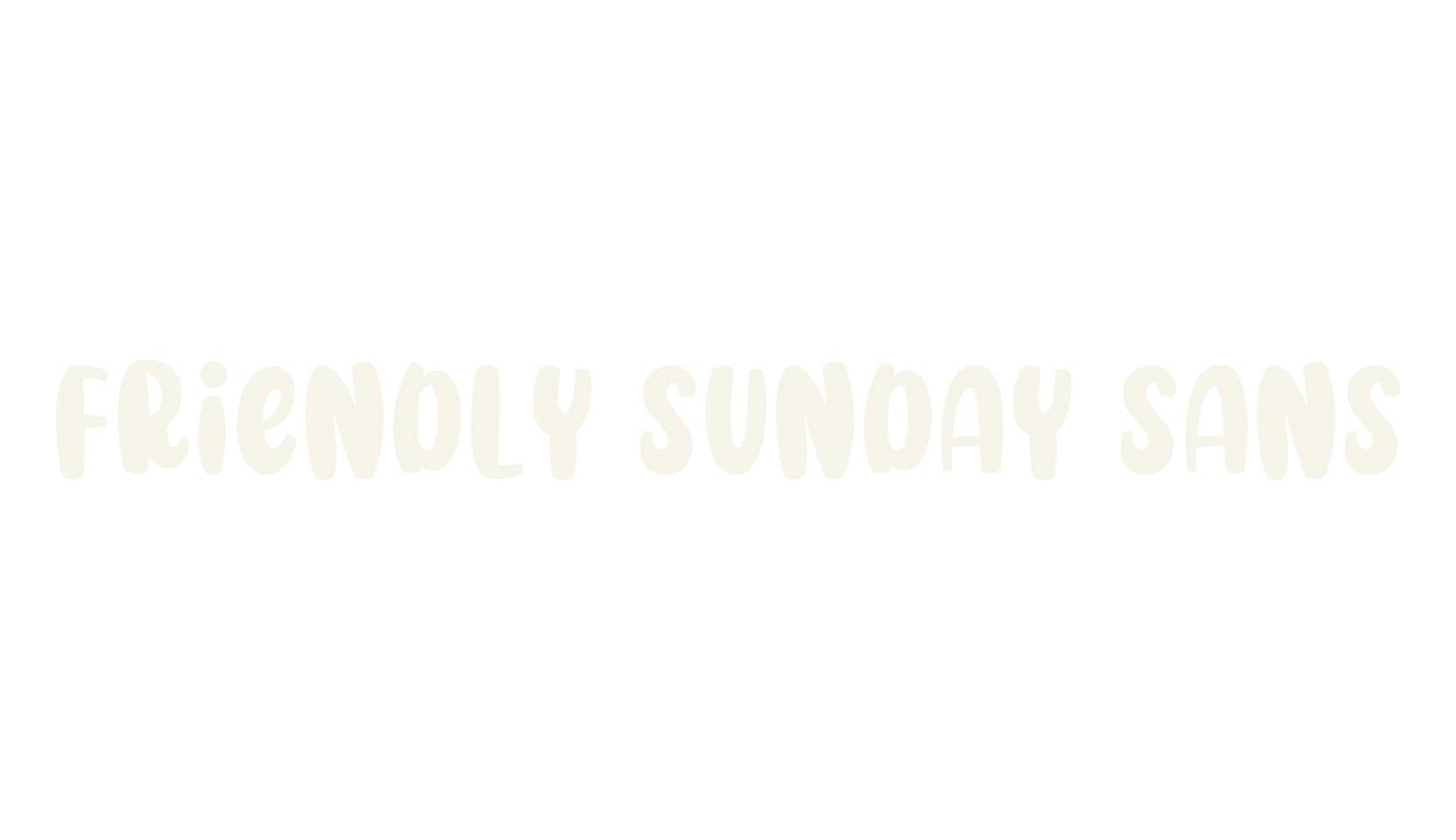 Friendly Sunday Sans, sans serif font preview