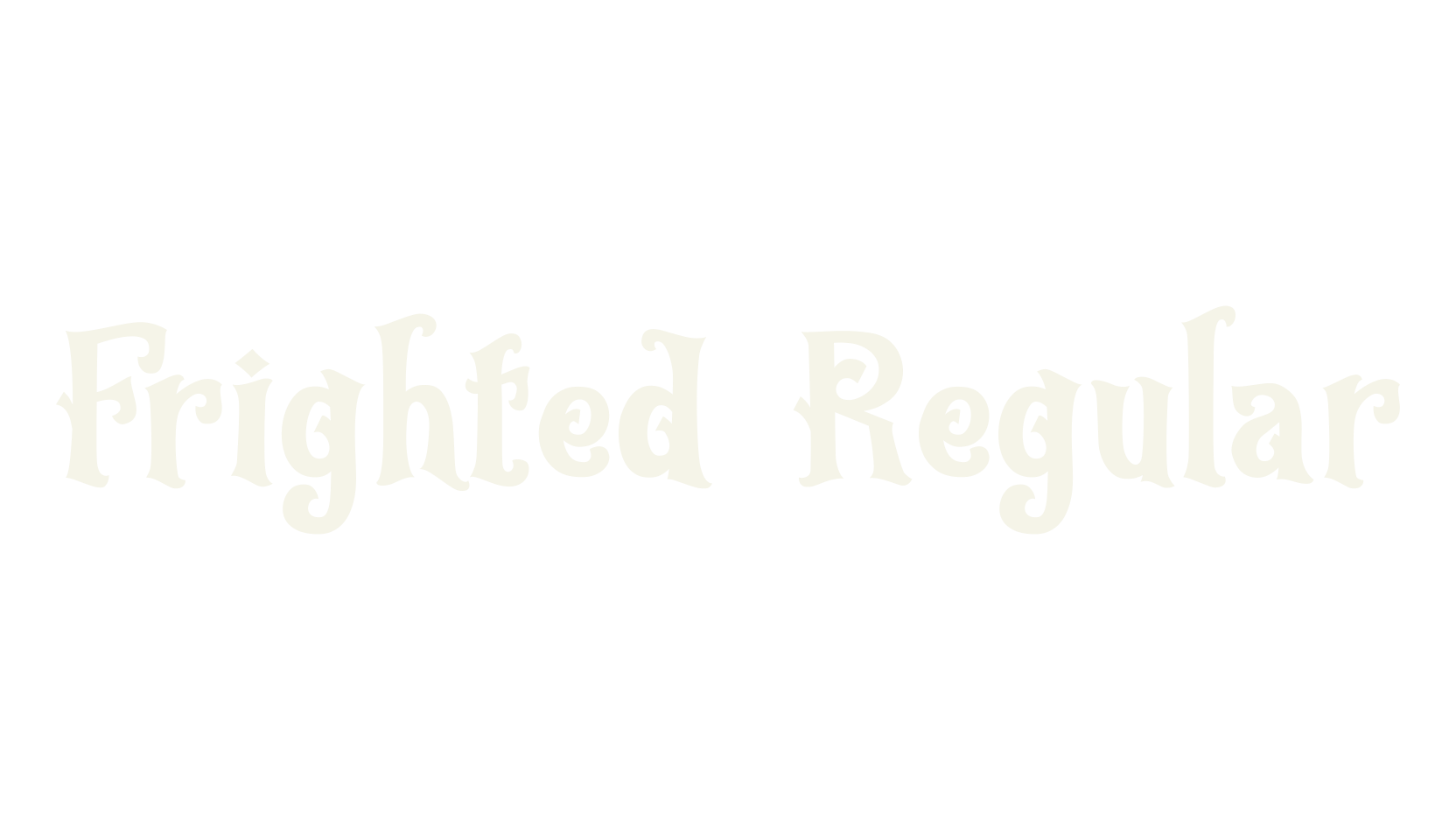 Frighted Regular, fashion script font preview