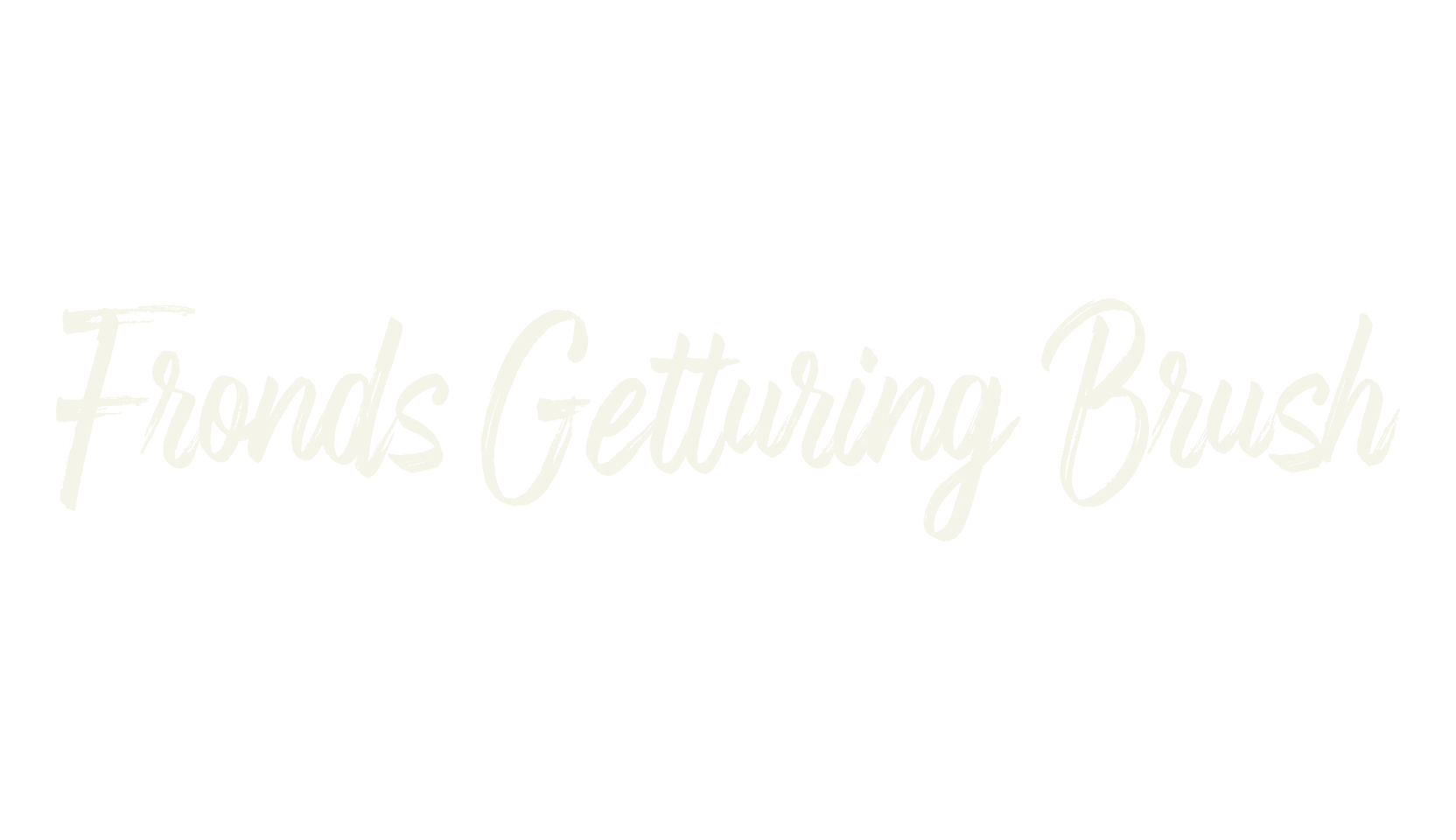 Fronds Getturing Brush, lettering font preview