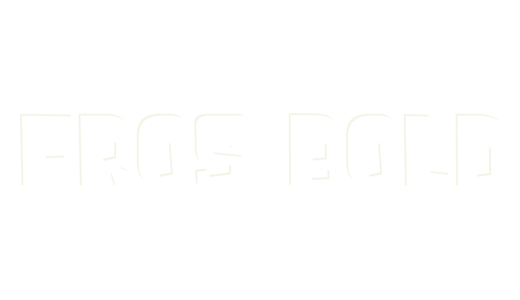 FROS BOLD, bold font preview