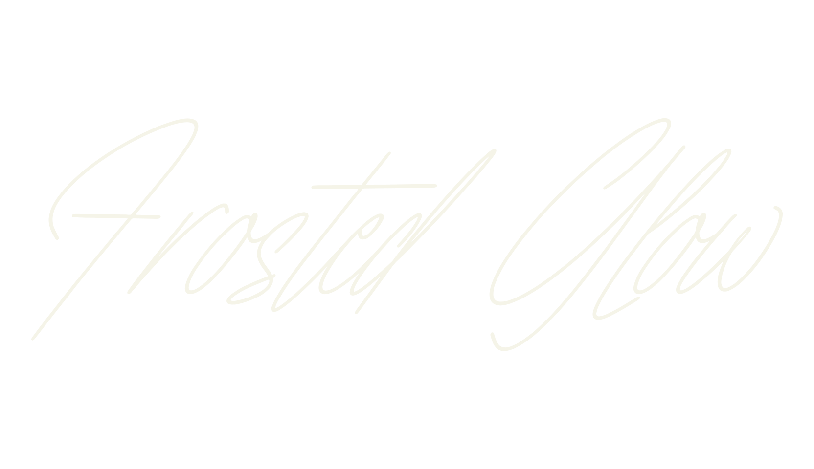 Frosted Glow, calligraphy font preview