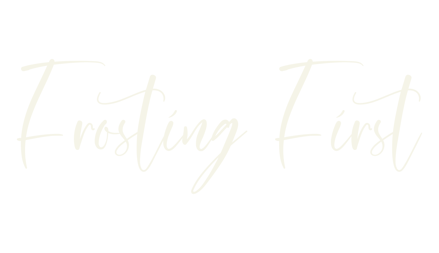 Frosting First, design font preview