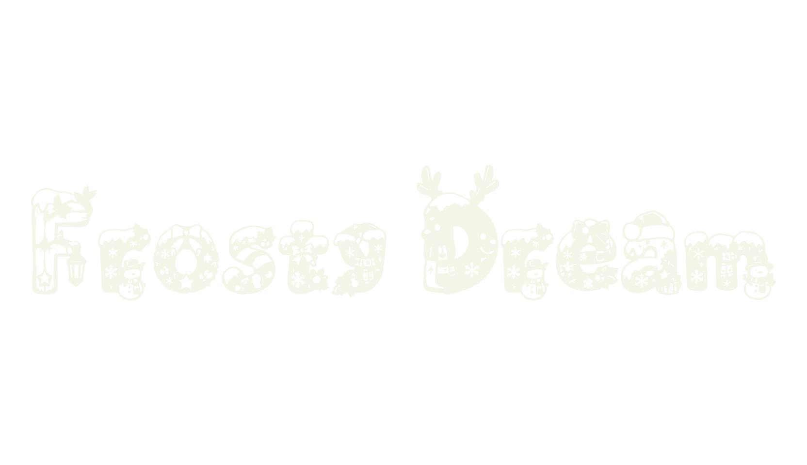 Frosty Dream, cute font preview