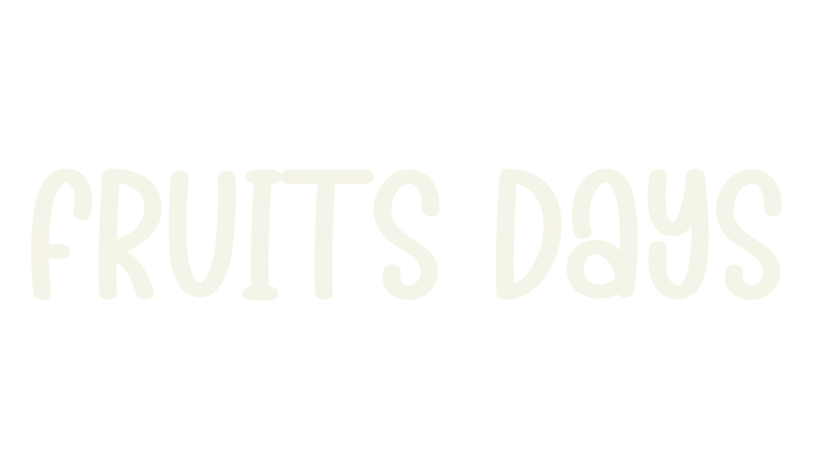 Fruits Days, modern font preview