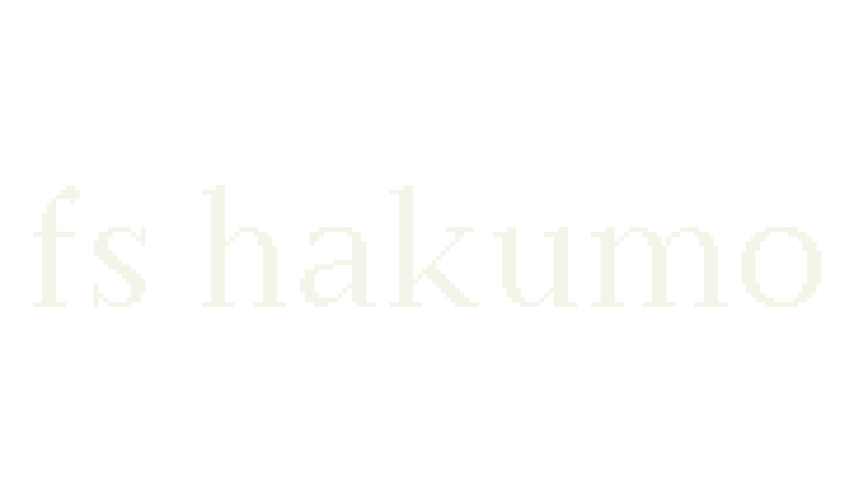 fs hakumo, pixel font preview