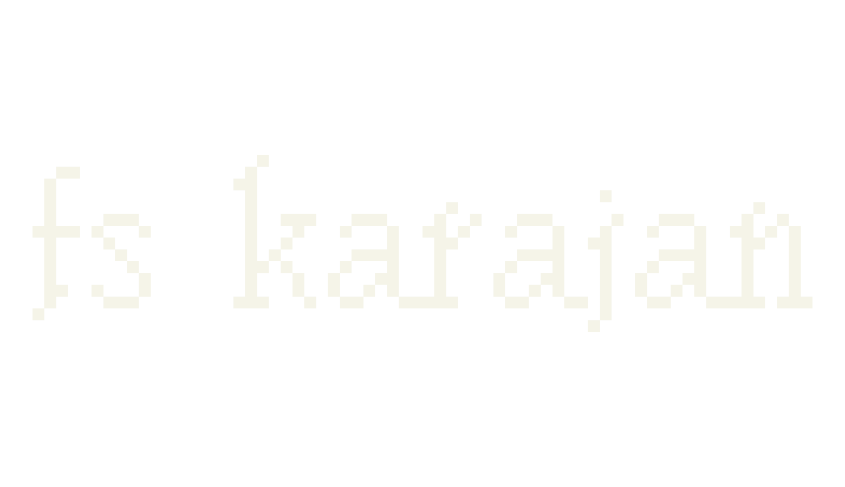 fs karajan, pixel font preview