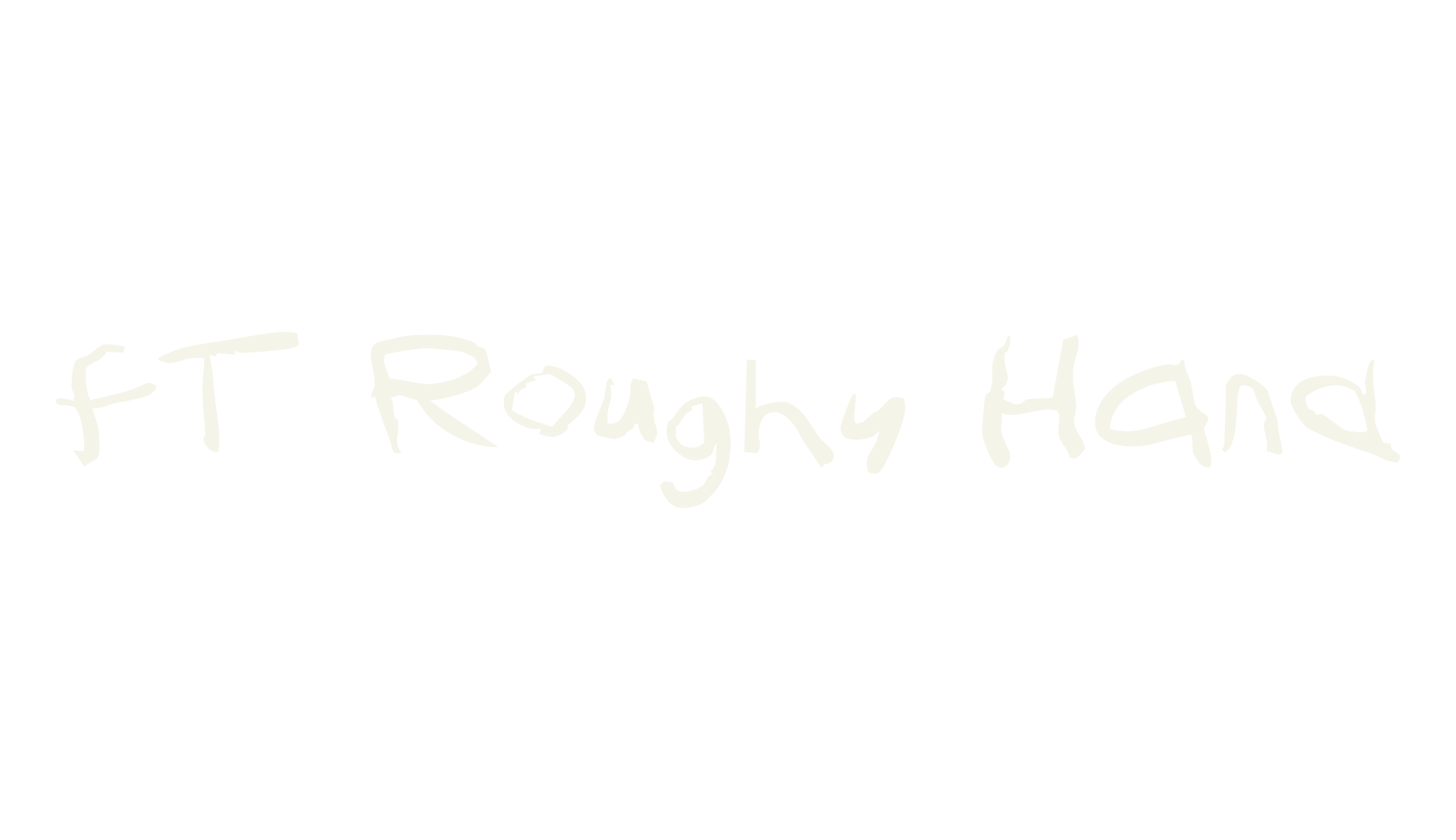 FT Roughy Hand, tattoo font preview