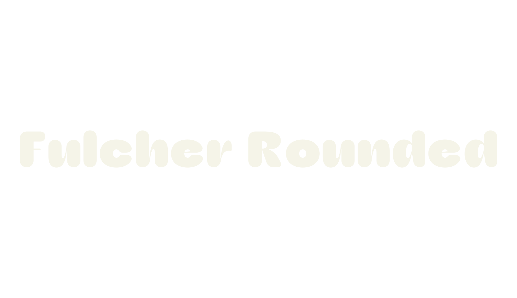 Fulcher Rounded, bold font preview