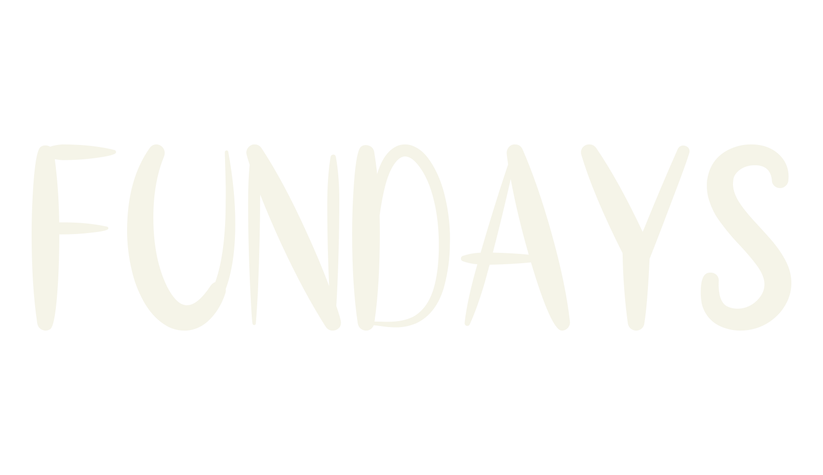 FUNDAYS, typewriter font preview