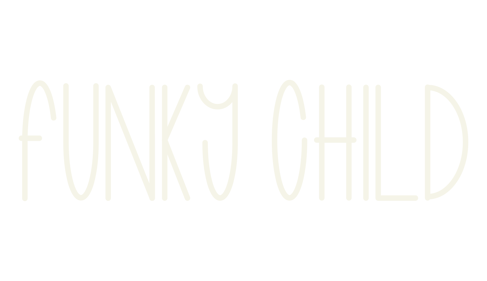 funky child, sans serif font preview