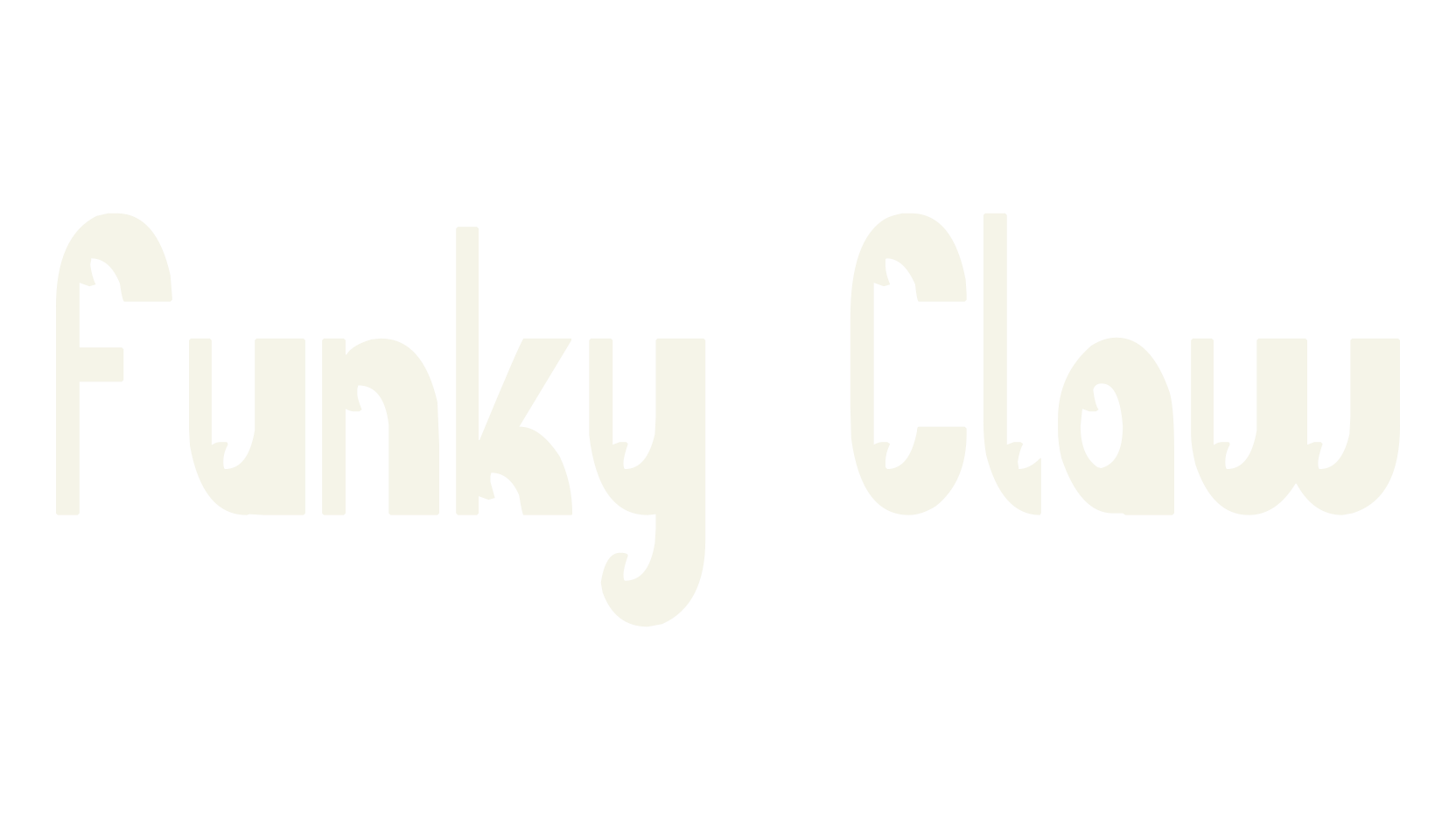 Funky Claw, display market font preview