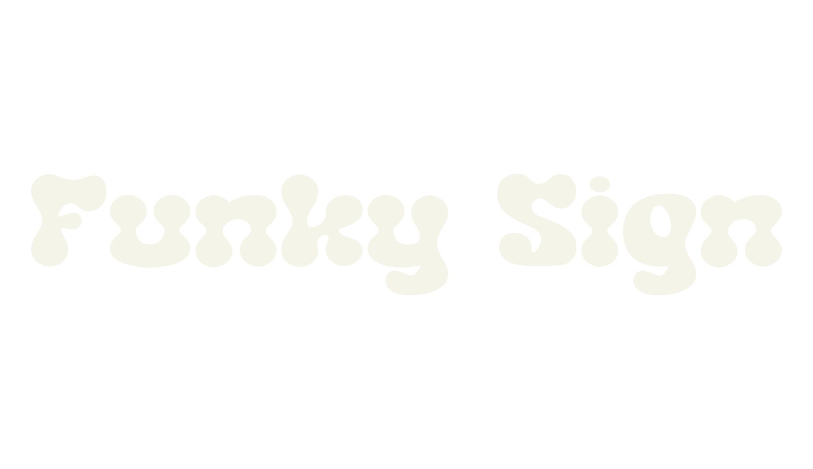 Funky Sign, display market font preview