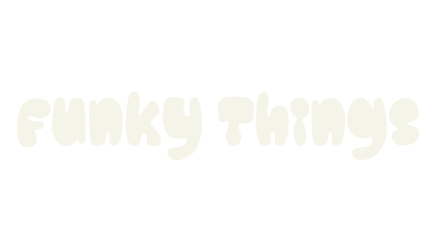Funky Things, bubble letters font preview