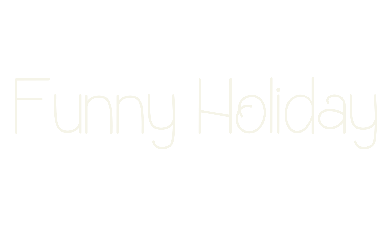 Funny Holiday, cute font preview