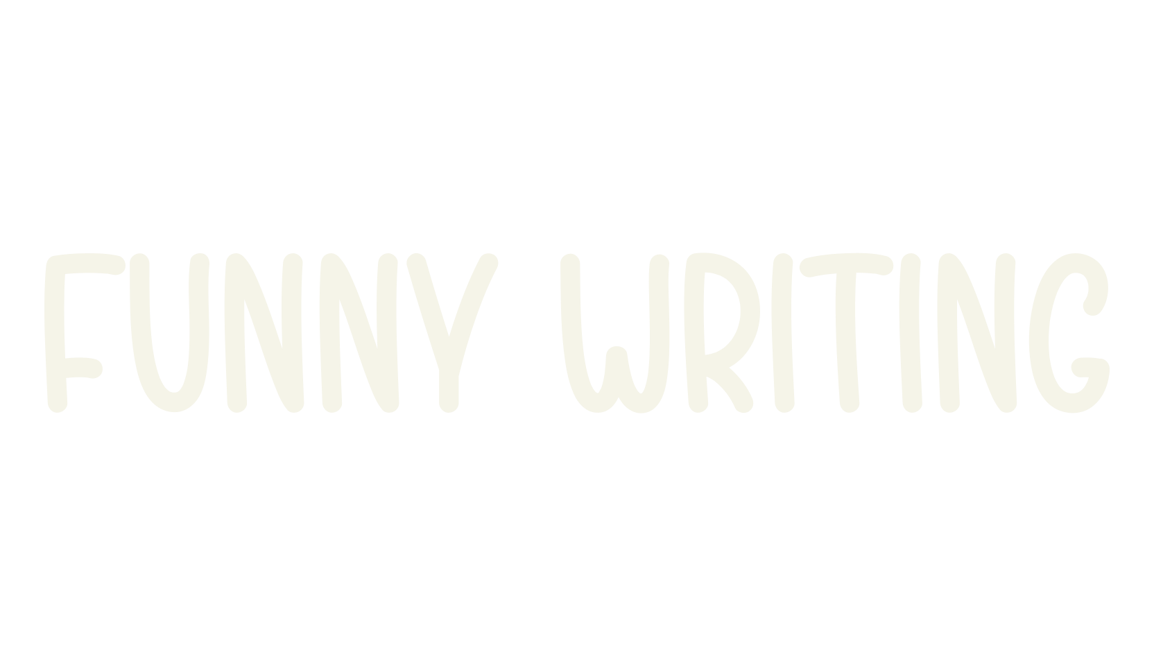 Funny Writing, handwriting font preview