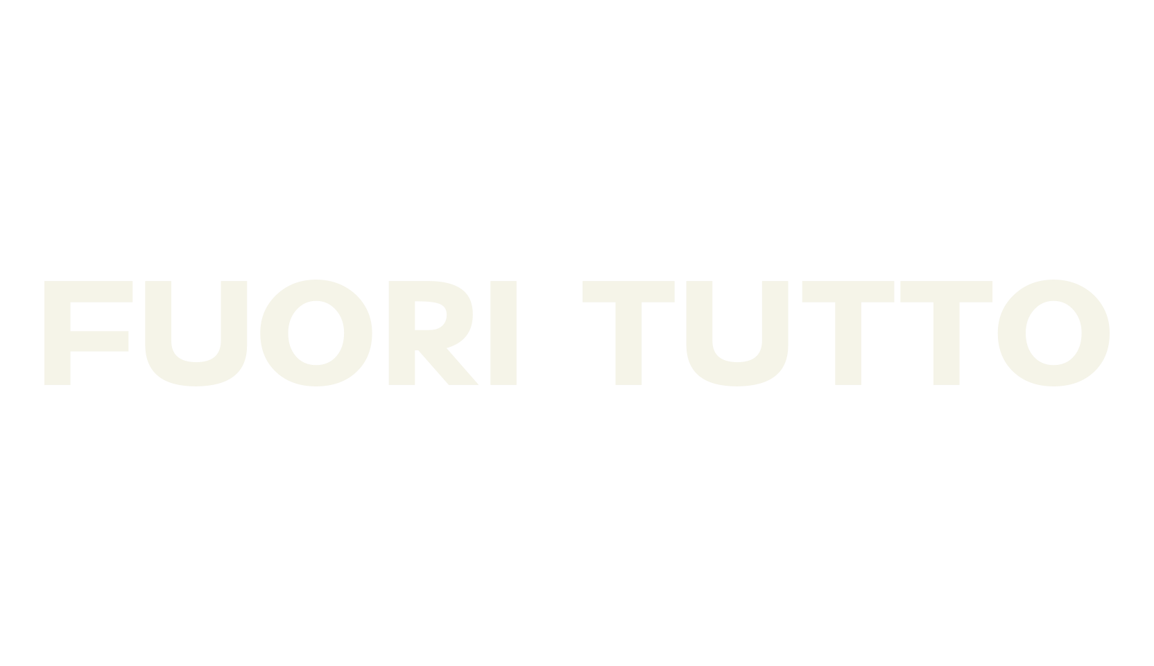 FUORI TUTTO, bold font preview