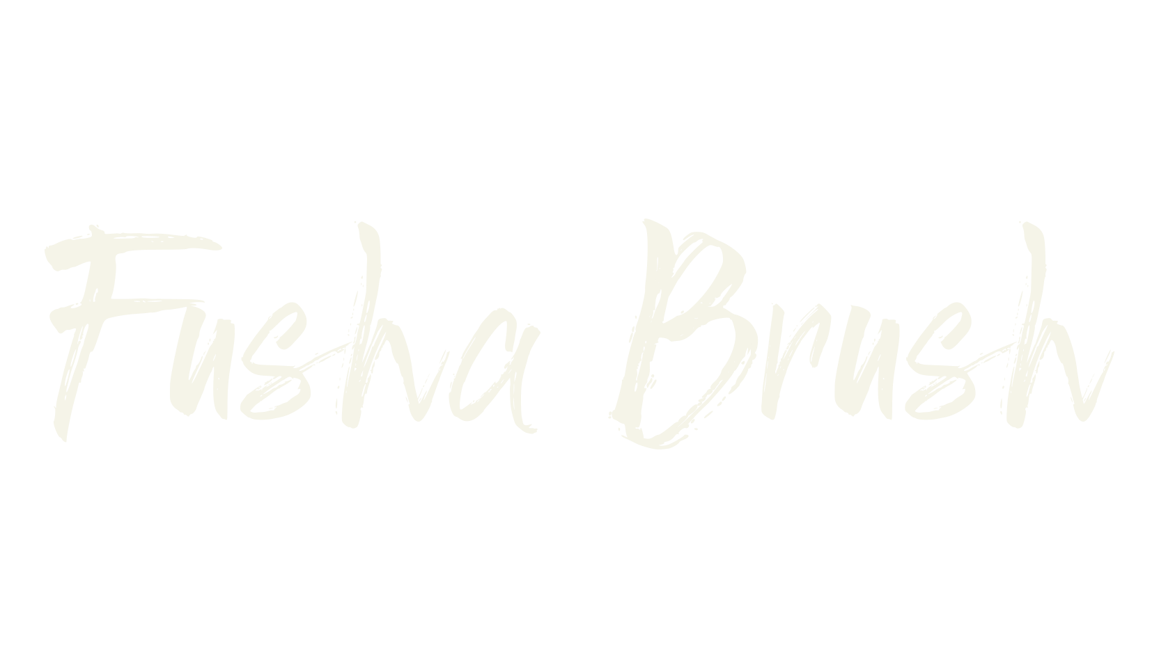 Fusha Brush, brush font preview