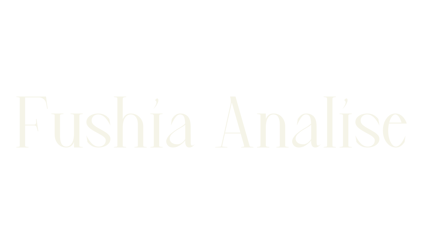Fushia Analise, fancy font preview