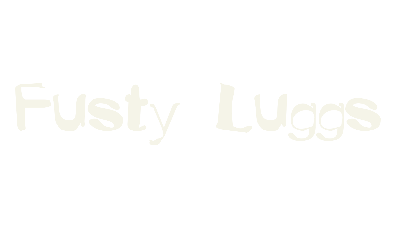 Fusty Luggs, grunge font preview