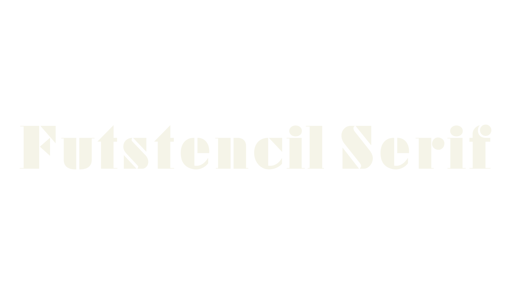 Futstencil Serif, serif font preview