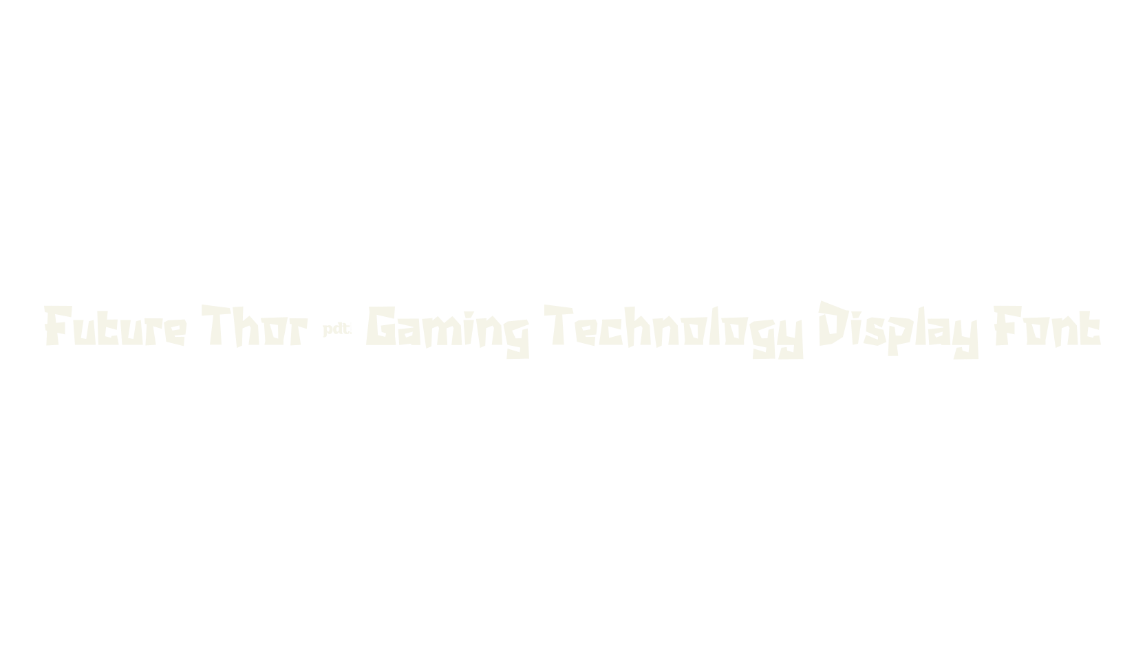 Future Thor - Gaming Technology Display Font, science font preview