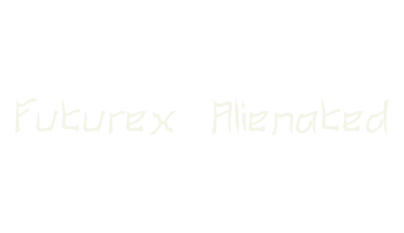 Futurex Alienated, display market font preview