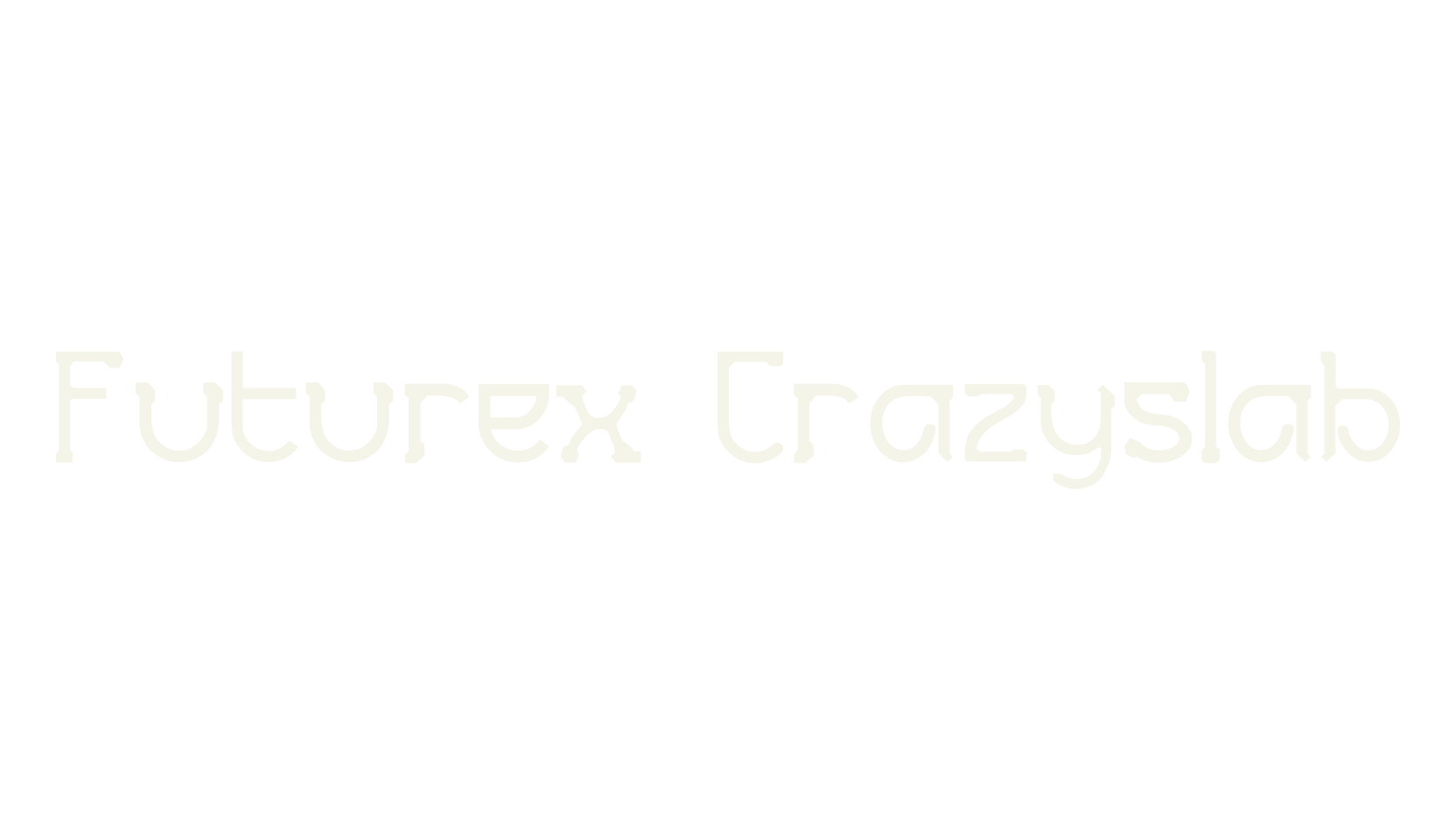 Futurex Crazyslab, display market font preview