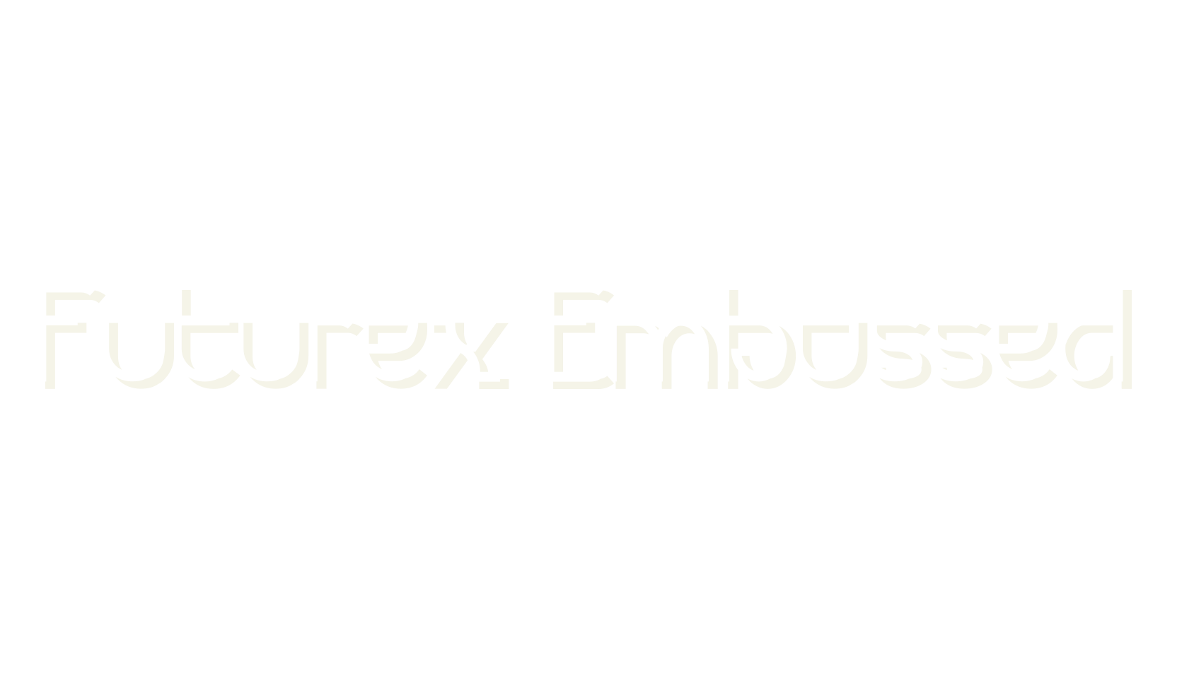 Futurex Embossed, display market font preview