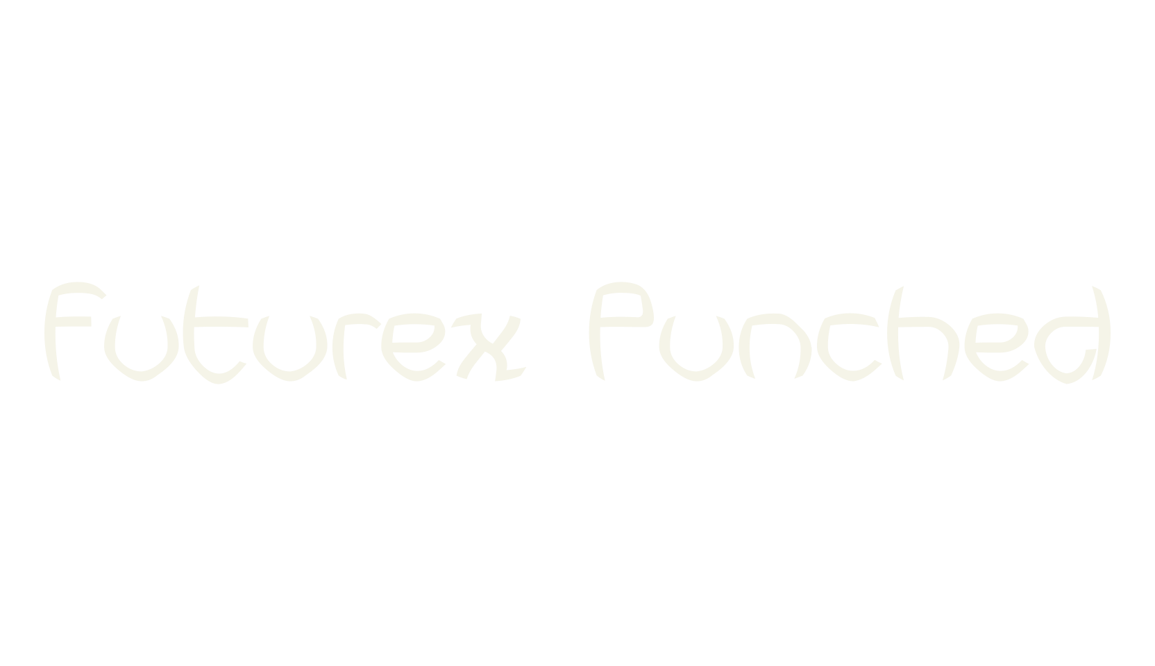Futurex Punched, display market font preview