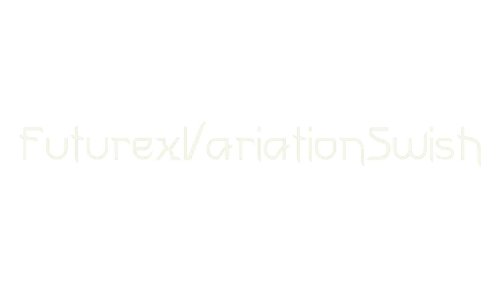 FuturexVariationSwish, display market font preview