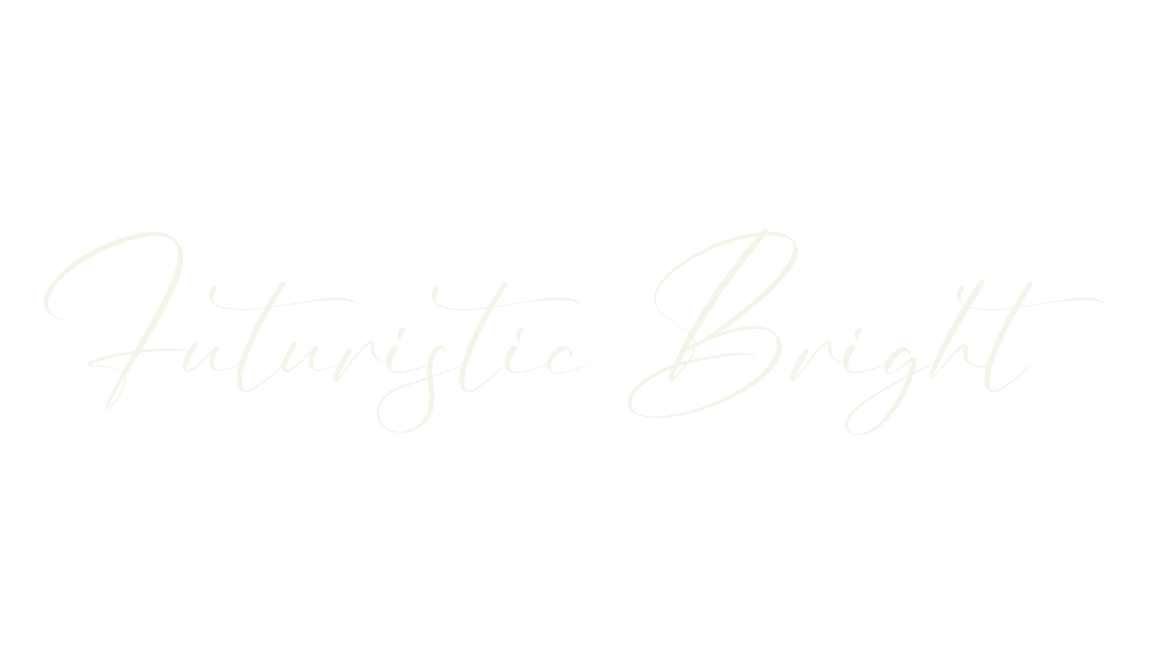Futuristic Bright, script font preview