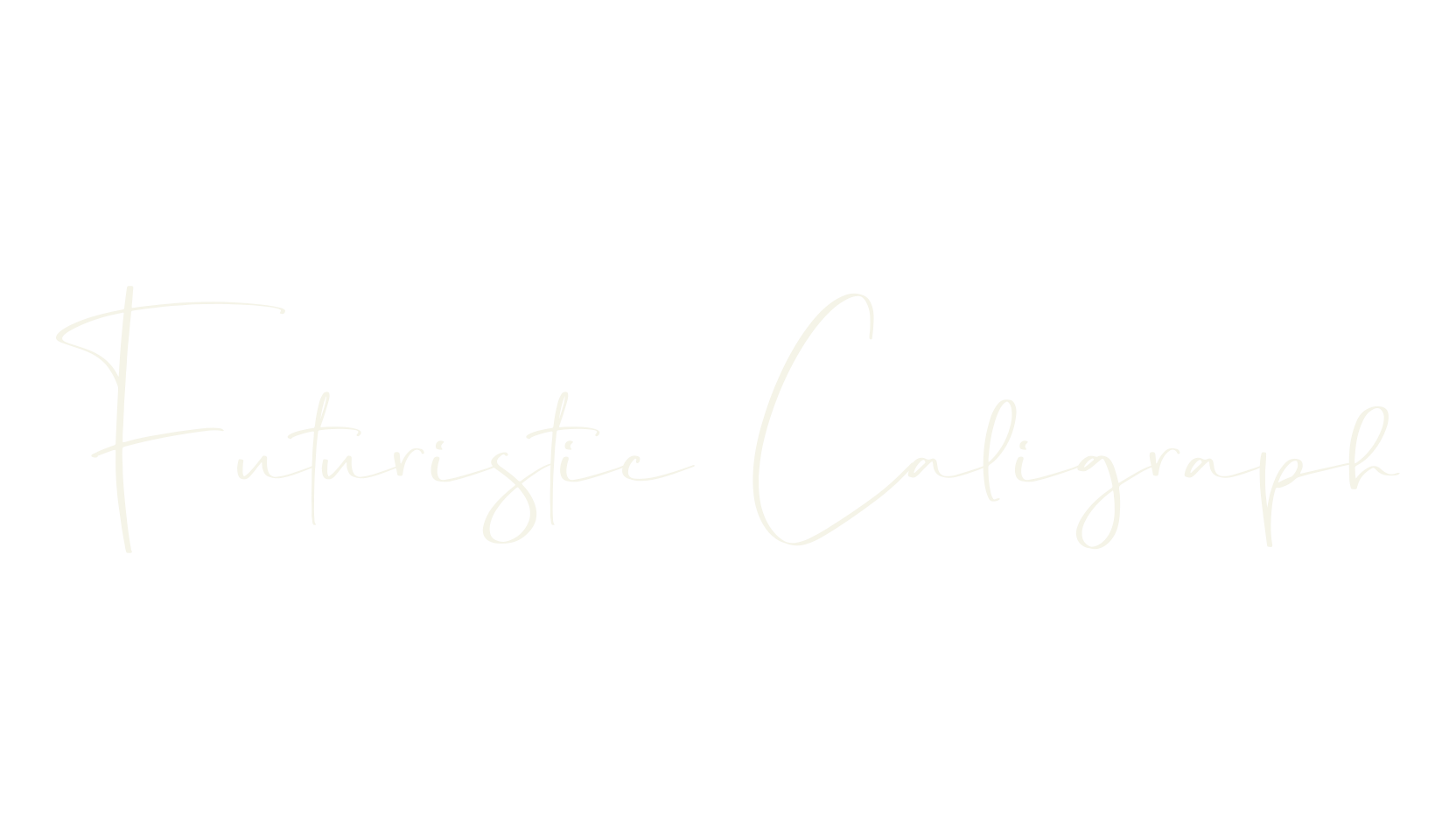 Futuristic Caligraph, signature font preview