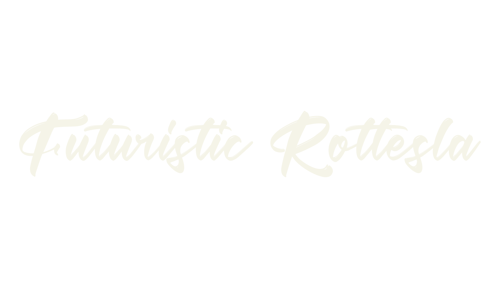 Futuristic Rottesla, script font preview