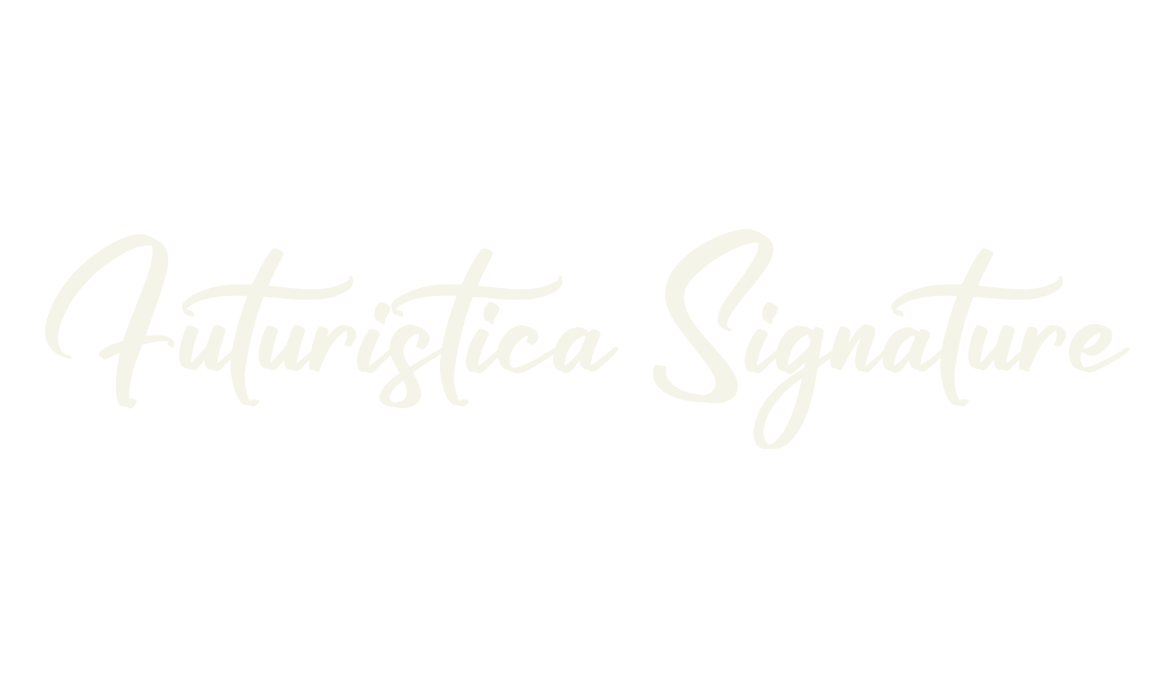 Futuristica Signature, script font preview