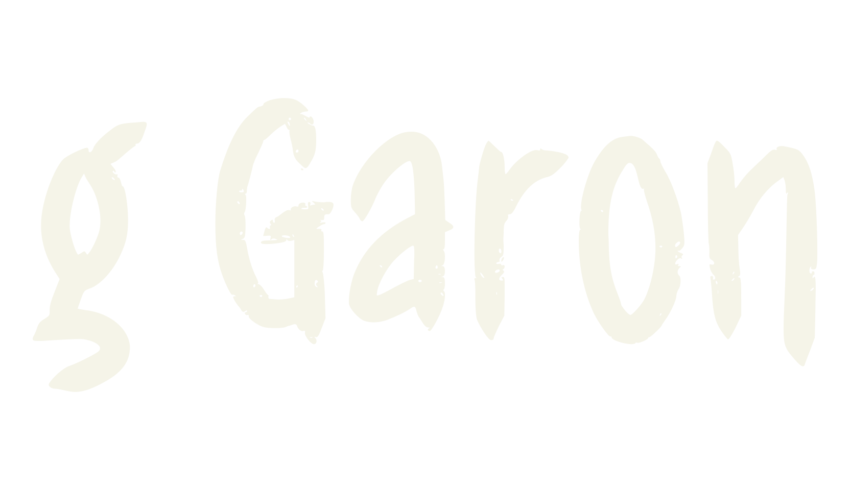 g Garon, fancy font preview