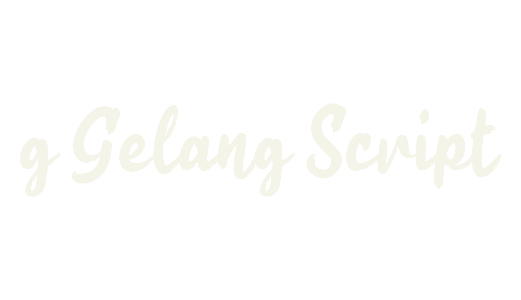 g Gelang Script, cursive font preview