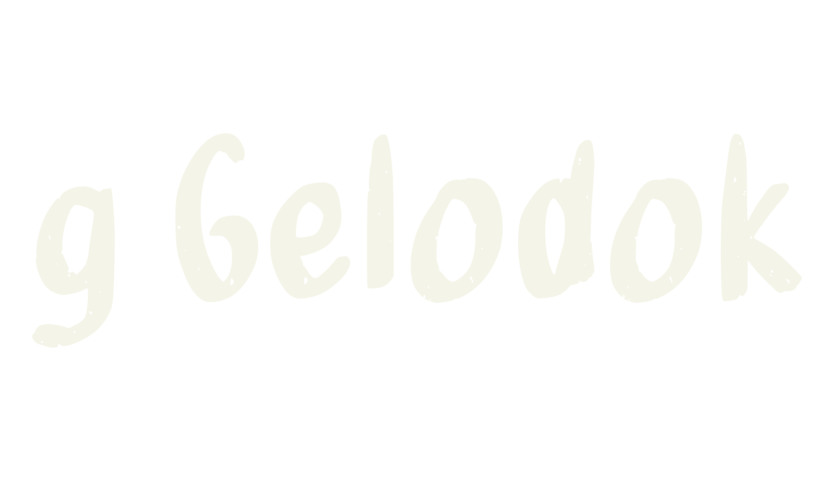 g Gelodok, lettering font preview