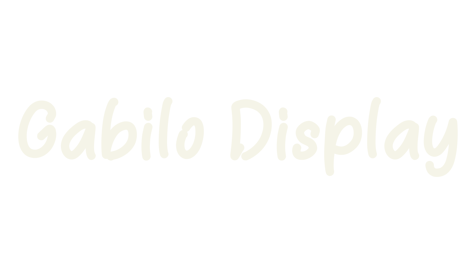 Gabilo Display, animal font preview
