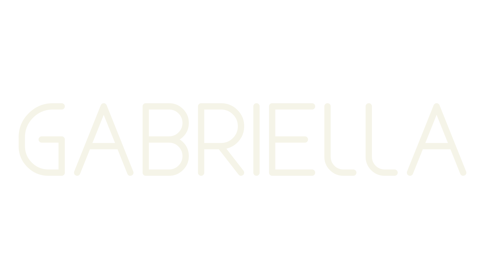 Gabriella, outline font preview