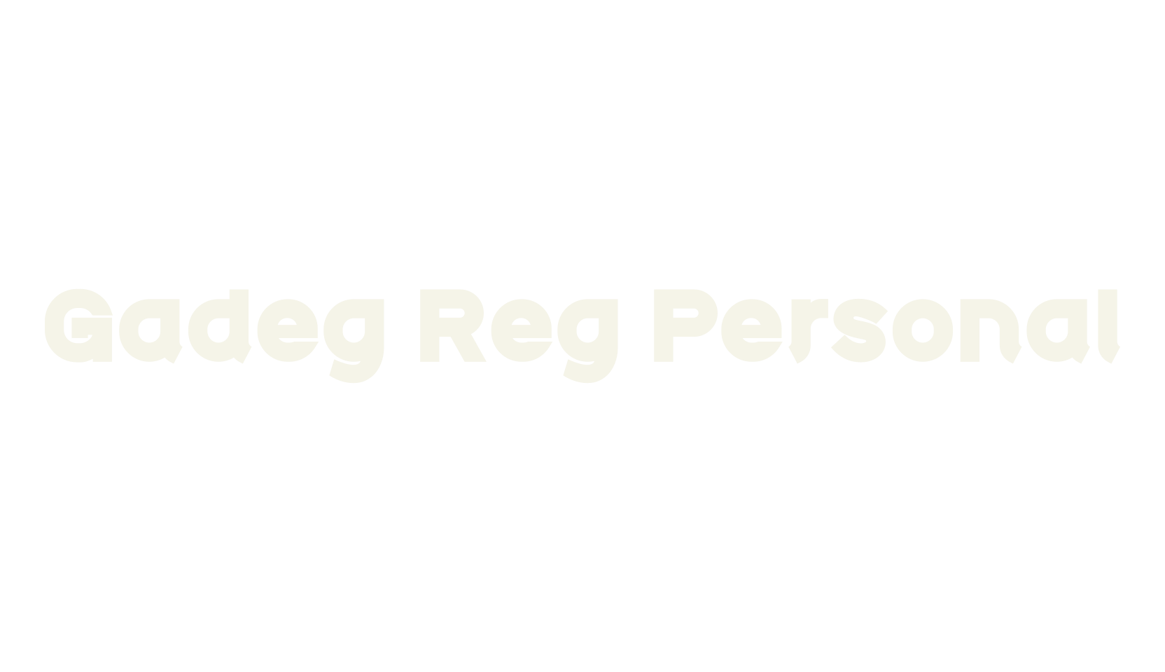 Gadeg Reg Personal, sans serif font preview