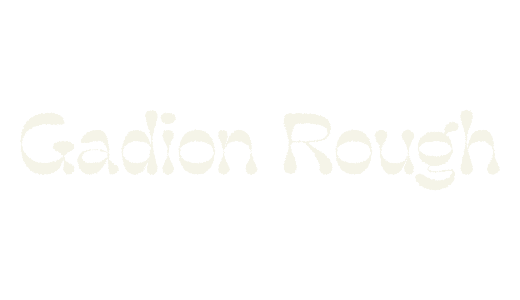Gadion Rough, whimsical font preview