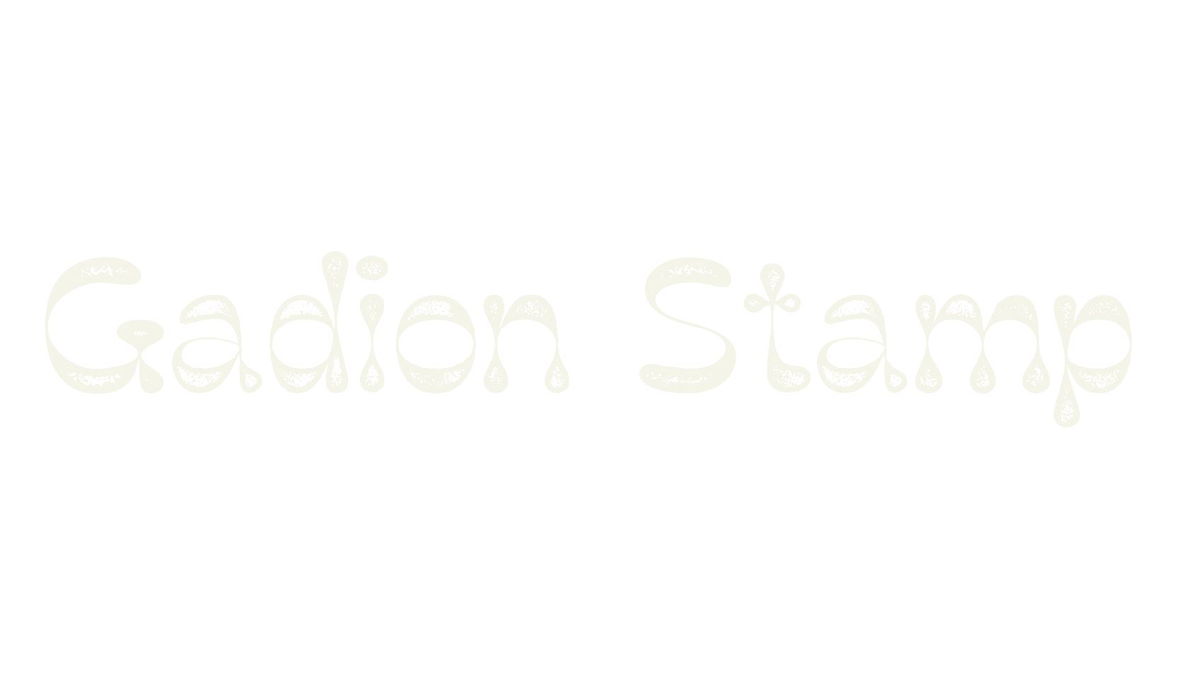 Gadion Stamp, psychedelic font preview