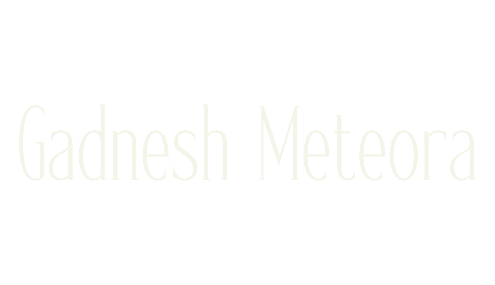 Gadnesh Meteora, serif font preview